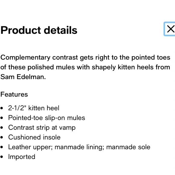 Sam Edelman Black Tev Kitten-Heel Mules Size 7.5 - Picture 2 of 10